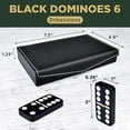 thumbnail image 3 of Domino Set Queensell Double Six Standard con funda de piel sintética, 3 of 9