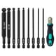 thumbnail image 1 of 10Pcs Set H1.5 2 2.5 3 4 5 6 8 10 Ball Head Hex Shank Magnetic Bits with Screwdriver Handle, 1 of 5