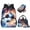 Soccer Fire Lightning, variant on Binienty 3 Piece Backpack Set for Boys Soccer Schoolbag with Lunch Box Pencil Case Fire Flame Design Middle School Students Shoulder Bookbag with Laptop Compartment Anti Thief Travel Rucksack