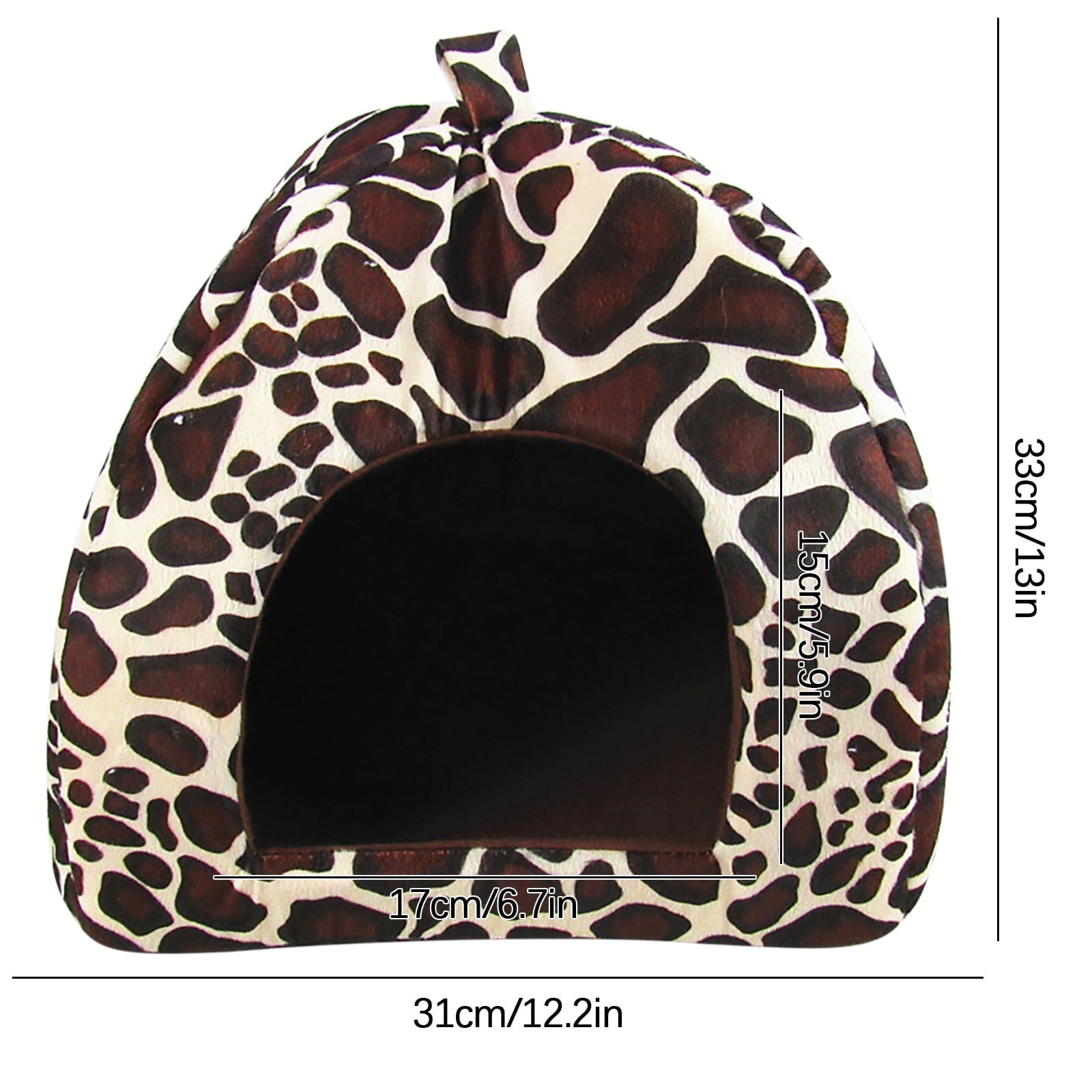 Qiopertar Winter Cat House, Heated Indoor Pet Bed for Cats, Foldable Warm Shelter for Stray Cats, Insulated Outdoor Winter House for Small Dogs Cats in Garage Porch Barn, Brown