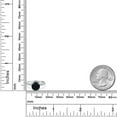 thumbnail image 6 of Gem Stone King 10K White Gold Black Onyx and Lab Grown Diamond Engagement Ring for Women | 1.85 Cttw | Round 8MM | Gemstone December Birthstone | Size 7, 6 of 6