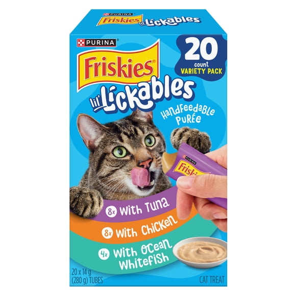 Friskies Lil' Lickables Meilleurs vendeurs Emballage assorti, Gâteries pour chats, 14 g x 20