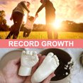thumbnail image 3 of HOTBEST 3D Hand & Foot Print Mold Powder Plaster Casting Kit Handprint Footprint Keepsake Gift Baby Growth Memorial Baby Birthday Gift & Couple Souvenir for Love, 3 of 9