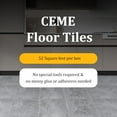 thumbnail image 3 of CEME Self-Adhesive Peel & Stick Vinyl Floor Tiles Waterproof, Easy Installation,12 * 12 Inches, 52 Pieces, Suitable for Bathroom, Kitchen, Bedroom & Living Room, Light Gray, 3 of 12