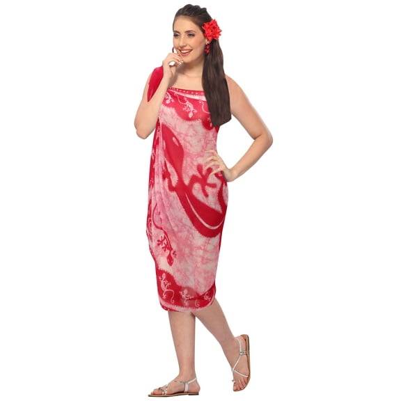 HAPPY BAY Women's Beachwear Summer Bikini Wraps Beach Wrap Sarong Swimwear Swim Cover up Skirt Bathing suit Swimsuit Pareo Coverups for Women One Size Pink, Lizard