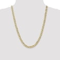 thumbnail image 4 of 10K Yellow Gold Curb Chain Styles Necklace 6.5 mm Semi-Solid Link 24 inch, 4 of 4