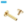 thumbnail image 3 of 25 Sets Chicago Screws, M4x18mm Brass Chicago Screw Slotted Binding Post Screw Rivets for Leather Belt, 3 of 6