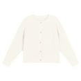 thumbnail image 4 of Gvdentm Girls Sweater Cardigan Girls Lightweight Cardigan Long Sleeve Casual Open Front Oversized Sweater Cute Soft Outerwear Coat with Pockets(White,120), 4 of 5