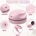 thumbnail image 3 of Aspirador de sobremesa prowithlin portátil con carga USB rosa, 3 of 8