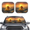 thumbnail image 2 of Vsdgher Cartoon Swimming Yellow Duck Print Car Windshield Sun Shade, Reflective Sunshade Window Sunshade Sun Visor Protector Fit for Cars,Trucks,SUVs-Large, 2 of 6