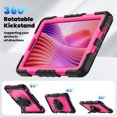 thumbnail image 5 of Case for Lenovo Tab One/K9 8.7 Inch 2025 with Screen Protector, 360 Degree Rotating Kickstand Hand Strap Heavy Duty Shockproof Cover with Shoulder Strap, Rose PC, 5 of 7