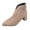 Khaki, variant on Ankle Booties for Women Pointed Toe Fashion V Cut Block Heel Short Boots Vintage Suede Classic Chelsea Boots Dress Shoes