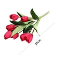 thumbnail image 6 of Limei 1Pcs Artificial Tulips Real Touch Artificial Flowers Fake Tulip Latex Bouquet Flower for Wedding Party Home Garden Office DIY Floral Arrangement Decor (White), 6 of 7