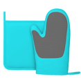 thumbnail image 3 of Disketp Aqua Oven Mitts And Potholders Bbq Gloves-Oven Mitts And Pot Holders With Recycled Infill Silicone Non-Slip Cooking Gloves For Cooking Baking Grilling, 3 of 9