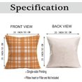 thumbnail image 6 of Orange Buffalo Plaid Pillow Covers Fall Decor Farmhouse Decoration Throw Pillow Cases Autumn Harvest Thanksgiving Day Cushion Cover for Outdoor Sofa Couch 20x20 Inch (A003), 6 of 6