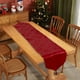thumbnail image 5 of Camino de mesa navideño para cenas festivas | Mantel de poliéster blanco y rojo de 180 x 33 cm | Decoración festiva antiarrugas para comidas y reuniones navideñas, 5 of 5