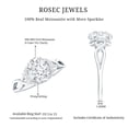 thumbnail image 6 of Rosec Jewels Certified Moissanite Oval Engagement Ring 1 Carat - D-VS1 Quality - Crossover Ring for Women - with Jewelry Box, 14K White Gold, US 7.50, 6 of 9