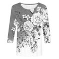 thumbnail image 4 of Enjoytime Womens Tunic Cute Tops Casual 3/4 Sleeve Blouses for Women Loose Crew Neck Tee Shirts, 4 of 4