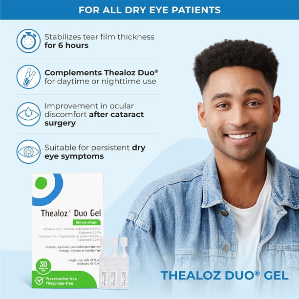 Thealoz Duo Gel - Hidratacion clinicamente probada para ojos secos con acido hialuronico y trehalosa, gel lubricante - Sequedad persistente, estabili | Walmart en lnea Thealoz Duo Gel - Hidratacion clinicamente probada para ojos secos con acido hialuronico y trehalosa, gel lubricante - Sequedad persistente, estabili | Walmart en lnea