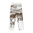 thumbnail image 3 of Lsque Woodland Forest With Deers Print Men's Pajama Pants, Lounge Pant - Comfortable Home Wear,Elastic Waistband, Stylish Design-Small, 3 of 9