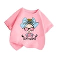 thumbnail image 3 of Toddler Girls T Shirt Kid Cute Graphic Round Neck Short Sleeve Summer Casual Tops for Girls Size 3-4T, 3 of 5
