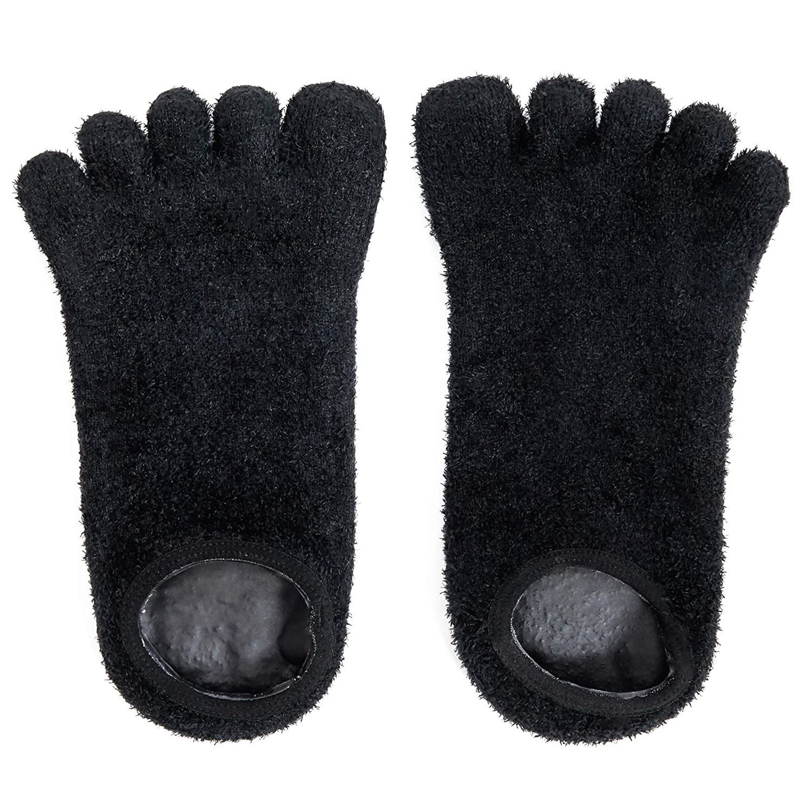 Black 5-Toe Gel Socks (US 7-10, 2 Pairs) - image 4 of 7