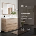 thumbnail image 7 of Eviva Smile 48" White Oak Freestanding Modern Bathroom Vanity w/ White Integrated Top, 7 of 7