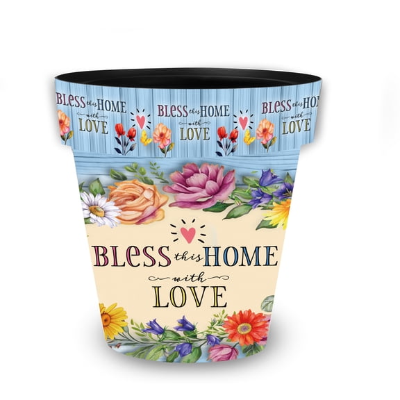 Briarwood Lane Spring Planter 11.75" x 11" x 11" Bless This Home With Medium Love For Spring Planter