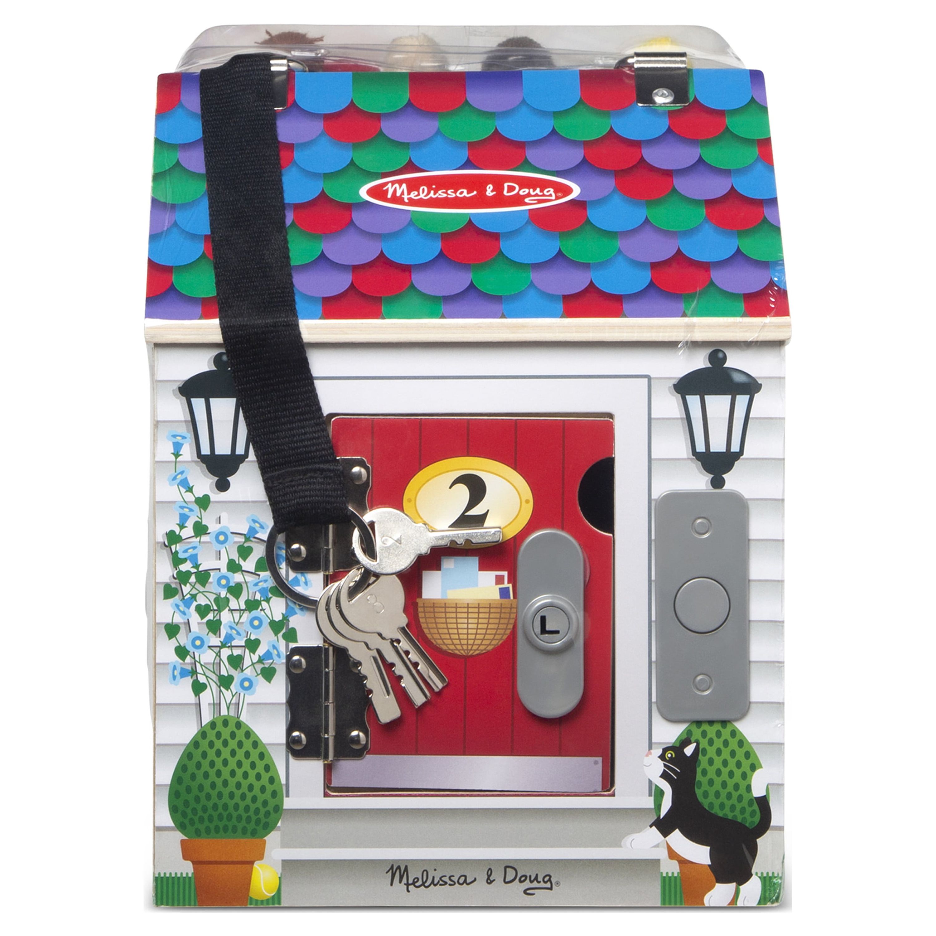 Melissa & Doug Take-Along Wooden Doorbell Dollhouse photo 3