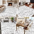 thumbnail image 5 of Rectangle Area Rugs 8 x 10 Ft, Black White Branches Non-Slip Residential Carpet, Vintage Art Farmhouse Indoor Crawling Mats Runner Rugs for Living Room/Dining Room/Bedroom, 5 of 8