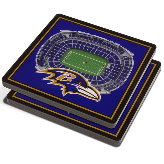 YouTheFan NFL Baltimore Ravens 3D StadiumView Coasters