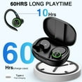 thumbnail image 5 of Wireless Earbuds Bluetooth Headphones 60H Playtime Bluetooth 5.1 Digital LED Display Over-Ear Earphones with Earhook Sports Headphones IPX7 Waterproof Headsets with Mic Deep Bass for Running Workout, 5 of 7