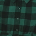thumbnail image 5 of FYMNSI Christmas Matching Family Outfits Mommy and Me Green Plaid Dresses Father Son Button Down Shirts Xmas Photoshoot Set (Girl 3-4T), 5 of 7