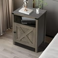 4 EVER WINNER Farmhouse End Table Set of 2, End Table for Bedroom