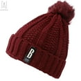 thumbnail image 3 of Gustave Women's Soft Knitted Hat, Scarf & Glove Set, Wine Red, 2-Piece, 3 of 7