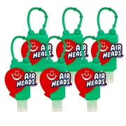 AIRHEADS Hand Sanitizer by FLEX BEAUTY LABS, 1 FL Oz Travel Size Flip-Cap Bottle with Limited Edition Silicone Holder featuring an ICONIC candy brand (Pack of 6) Active Ingredient Alcohol 65% VV