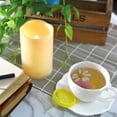 thumbnail image 3 of Waterproof Outdoor Flameless LED Candles - with Remote and Timer Realistic Flickering Battery Operated Powered Electric Electronic Plastic Resin Pillar Candles 2-Pack 3âx5â, 3 of 6