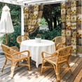 thumbnail image 2 of 2 Panels Outdoor Curtains for Patio Waterproof 54"x95" Sunflowers Weatherproof Privacy Outsides Curtains, Farmhouse Vintage Western Texas Star Plaid Grommet Thermal Drapes for Cabana Porch Pergola, 2 of 8