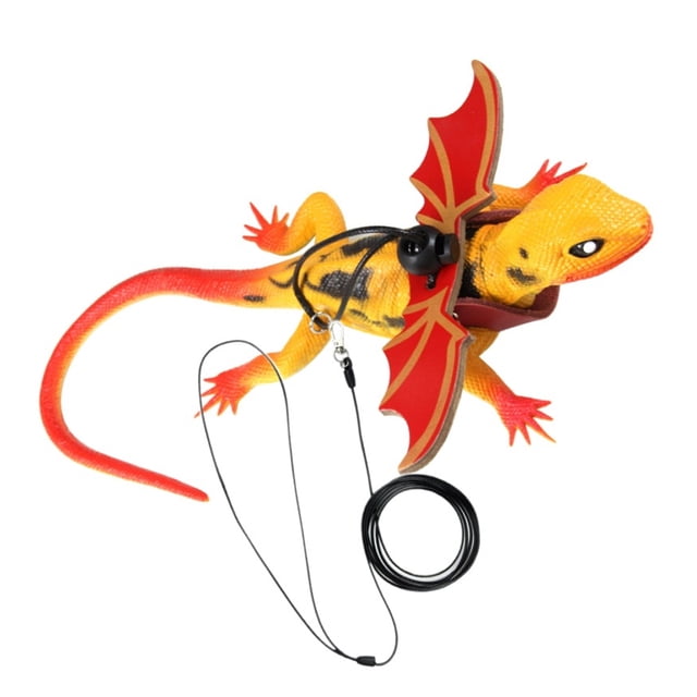 Arnés para mascotas, 3 arnés de cuero para lagarto dragón barbudo, juego de hamaca, arnés ajustable para exteriores, correa para mascotas pequeñas, reptiles lagartos