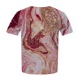 thumbnail image 4 of Gibobby Playera de Manga Corta con Cuello Redondo Tops talla grande para mujer, túnica con estampado Floral verano, Tops primavera, camisas manga corta con cuello re(Rosa,G), 4 of 4
