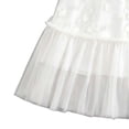 thumbnail image 5 of AINIYS Girls Sleeveless Lace Trimmed Tulle Dress With Hidden Back Zipper Ruffled Skirt For Dance Recital And Holiday Gathering White 5 Years, 5 of 5