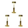 thumbnail image 4 of Baohd Dimmable Bedside Table Lamp Elegant Bar Decor Battery Powered Cylindrical Gold 3Set, 4 of 6