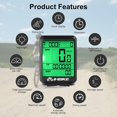 thumbnail image 2 of shiyou-Bike Computer Wireless Speed Sensor LCD Backlight Display Multifunctional Bike Computer Bicycle Accessories Cycling, 2 of 4