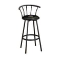 thumbnail image 1 of The Furniture King Bar Stool 29" Tall Black Metal Finish with a Car, Train, or Truck Themed Decal (Muscle Cars-Black), 1 of 1