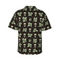thumbnail image 3 of Daiia Skulls Gold Chains Dollar Hawaiian Shirt for Men Gentle Cotton Regular Short Sleeve Casual-Small, 3 of 9