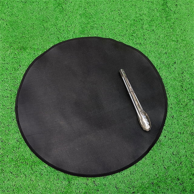 pitrice Tapis Girly Sécuritaire Rond Couverture de Grillade Ignifuge Accessoires de Cuisine Réutilisables Tapis BBQ Accessoires pour Camping Pique-Nique Type3