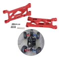 thumbnail image 4 of lionlar 2 Pieces Aluminum Front Swing Arm Set Spare for Lasernut U4 4WD Crawler DIY Red, 4 of 8