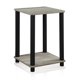 thumbnail image 1 of Mesa auxiliar Furinno Turn-N-Tube Haydn French Oak gris/negro, 1 of 5