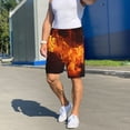 thumbnail image 6 of Sikiie Fiery Orange Flames Energy Mens Pajama Shorts, Lounge Pant, Men's shorts，Sleep Pj Shorts for Men-XX-Large, 6 of 6