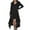 C-Black624, variant on Womens Long Zip Up Coats Dress High-Low Turndown Collar Fall Maxi Jacket Dress Long Sleeve Solid Color Trendy Coat